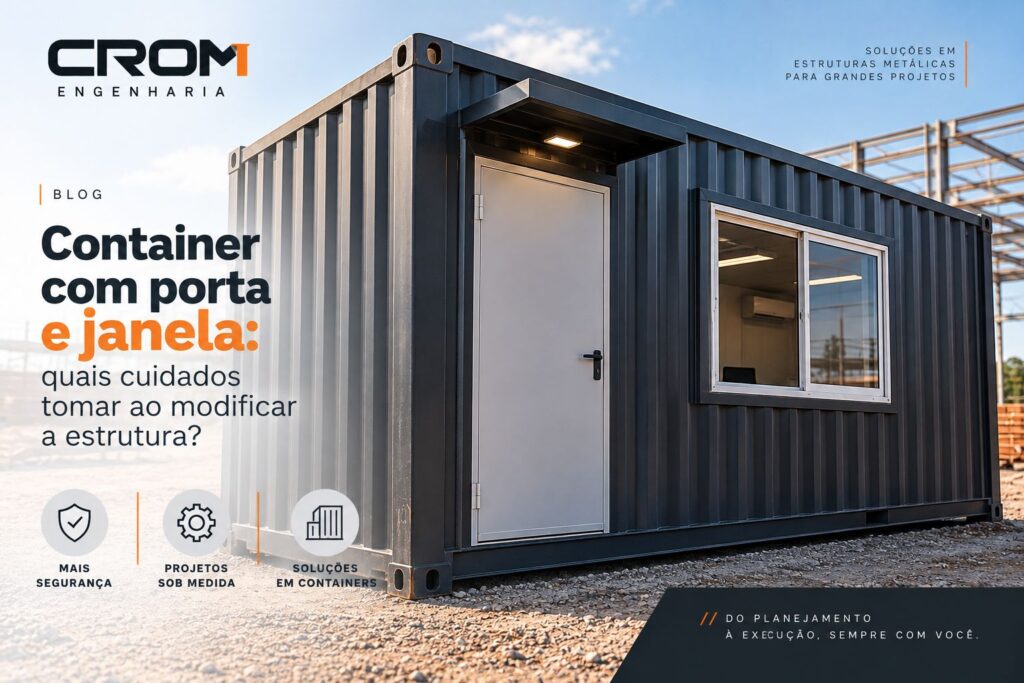 Container com porta e janela: quais cuidados tomar ao modificar a estrutura?