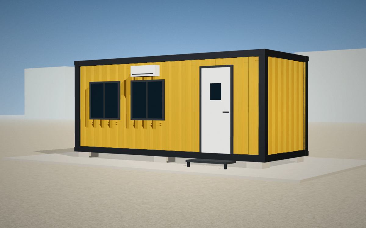 Container escritório de obra (ilustração)