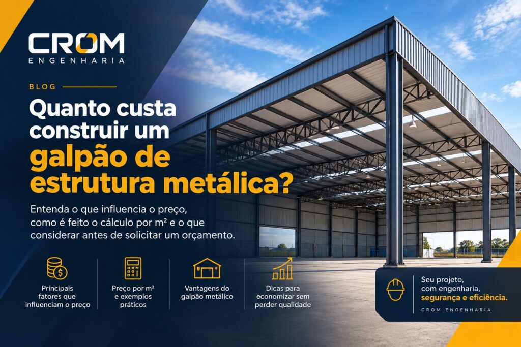 Quanto custa construir um galpão de estrutura metálica?